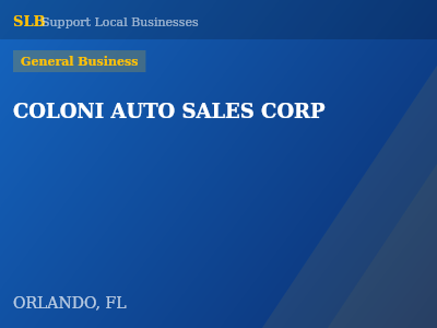 COLONI AUTO SALES CORP — General Business in ORLANDO, FL