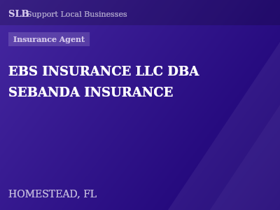 EBS INSURANCE LLC DBA SEBANDA INSURANCE — Insurance Agent in HOMESTEAD, FL