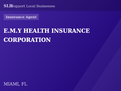 E.M.Y HEALTH INSURANCE CORPORATION — Insurance Agent in MIAMI, FL