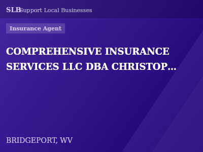 COMPREHENSIVE INSURANCE SERVICES LLC DBA CHRISTOPHER J. BOYCE & ASSOCIATES, — Insurance Agent in BRIDGEPORT, WV