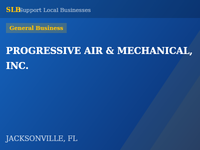 PROGRESSIVE AIR & MECHANICAL, INC. — General Business in JACKSONVILLE, FL
