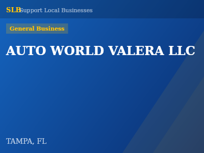 AUTO WORLD VALERA LLC — General Business in TAMPA, FL