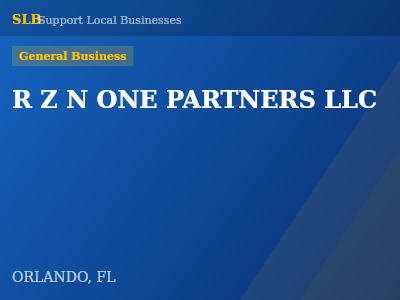 R Z N ONE PARTNERS LLC — General Business in ORLANDO, FL