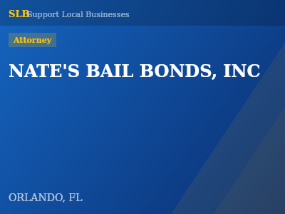 NATE'S BAIL BONDS, INC — Attorney in ORLANDO, FL