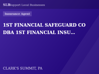 1ST FINANCIAL SAFEGUARD CO DBA 1ST FINANCIAL INSURANCE CO LLC — Insurance Agent in CLARK'S SUMMIT, PA