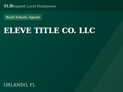 ELEVE TITLE CO. LLC — Real Estate Agent in ORLANDO, FL