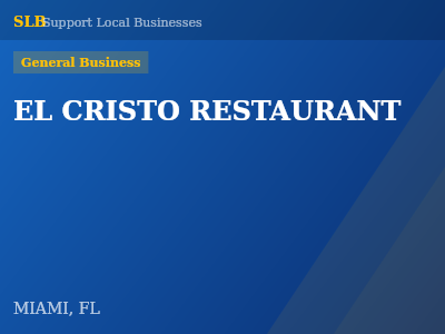 EL CRISTO RESTAURANT — General Business in MIAMI, FL