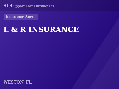 L & R INSURANCE — Insurance Agent in WESTON, FL