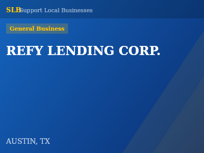 REFY LENDING CORP. — General Business in AUSTIN, TX