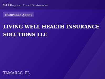LIVING WELL HEALTH INSURANCE SOLUTIONS LLC — Insurance Agent in TAMARAC, FL