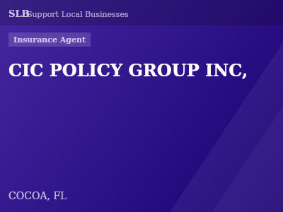 CIC POLICY GROUP INC, — Insurance Agent in COCOA, FL