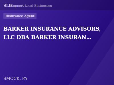 BARKER INSURANCE ADVISORS, LLC DBA BARKER INSURANCE AGENCY — Insurance Agent in SMOCK, PA