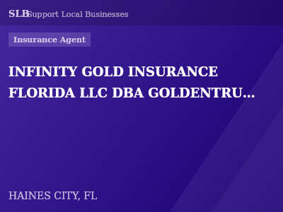 INFINITY GOLD INSURANCE FLORIDA LLC DBA GOLDENTRUST INSURANCE OF HAINES CITY — Insurance Agent in HAINES CITY, FL