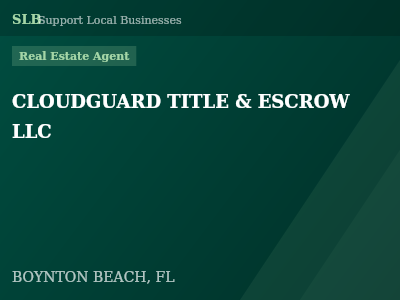 CLOUDGUARD TITLE & ESCROW LLC — Real Estate Agent in BOYNTON BEACH, FL