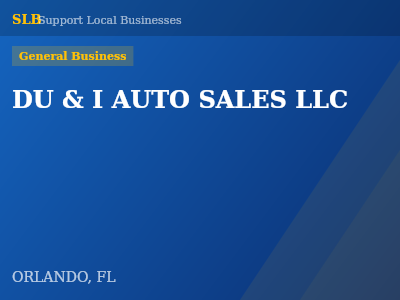 DU & I AUTO SALES LLC — General Business in ORLANDO, FL