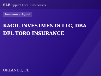 KAGIL INVESTMENTS LLC, DBA DEL TORO INSURANCE — Insurance Agent in ORLANDO, FL