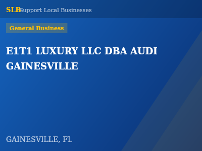 E1T1 LUXURY LLC DBA AUDI GAINESVILLE — General Business in GAINESVILLE, FL