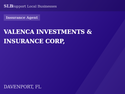 VALENCA INVESTMENTS & INSURANCE CORP, — Insurance Agent in DAVENPORT, FL