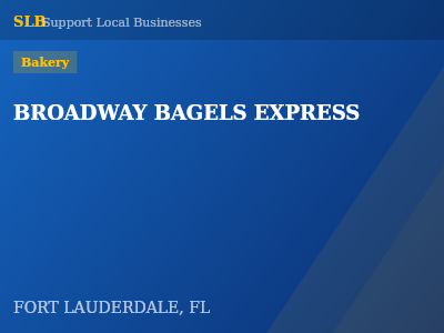 BROADWAY BAGELS EXPRESS — Bakery in FORT LAUDERDALE, FL