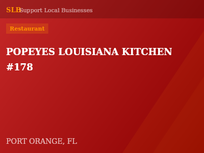 POPEYES LOUISIANA KITCHEN #178 — Restaurant in PORT ORANGE, FL