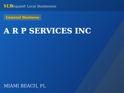A R P SERVICES INC — General Business in MIAMI BEACH, FL