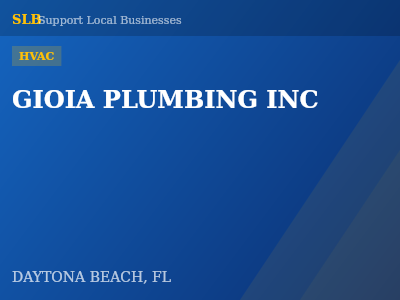GIOIA PLUMBING INC — HVAC in DAYTONA BEACH, FL