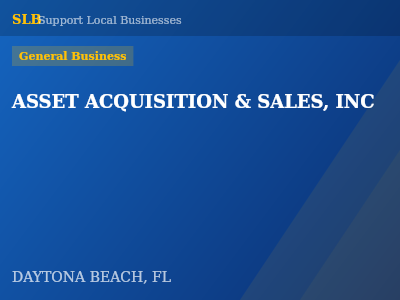 ASSET ACQUISITION & SALES, INC — General Business in DAYTONA BEACH, FL
