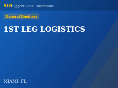 1ST LEG LOGISTICS — General Business in MIAMI, FL
