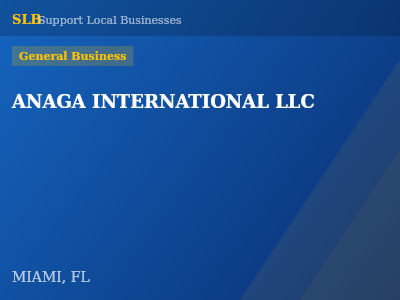 ANAGA INTERNATIONAL LLC — General Business in MIAMI, FL