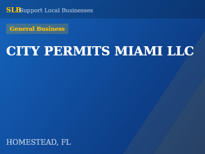 CITY PERMITS MIAMI LLC — General Business in HOMESTEAD, FL