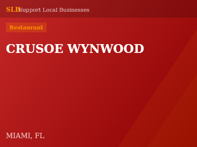 CRUSOE WYNWOOD — Restaurant in MIAMI, FL