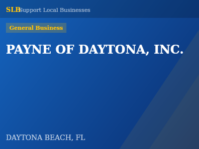 PAYNE OF DAYTONA, INC. — General Business in DAYTONA BEACH, FL