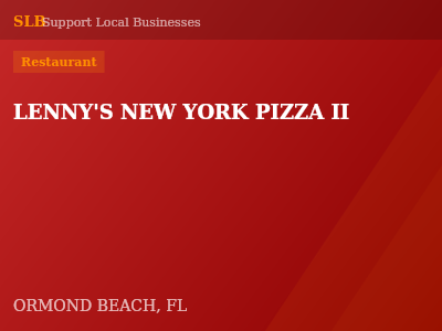 LENNY'S NEW YORK PIZZA II — Restaurant in ORMOND BEACH, FL