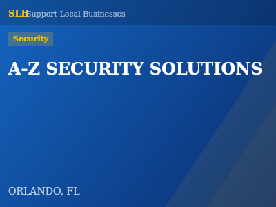 A-Z SECURITY SOLUTIONS — Security in ORLANDO, FL
