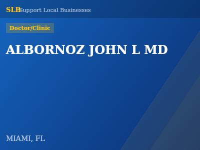 ALBORNOZ JOHN L MD — Doctor/Clinic in MIAMI, FL