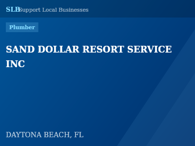 SAND DOLLAR RESORT SERVICE INC — Plumber in DAYTONA BEACH, FL