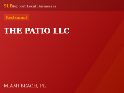THE PATIO LLC — Restaurant in MIAMI BEACH, FL