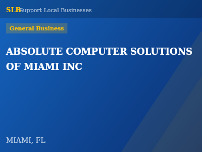 ABSOLUTE COMPUTER SOLUTIONS OF MIAMI INC — General Business in MIAMI, FL