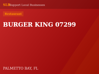 BURGER KING 07299 — Restaurant in PALMETTO BAY, FL