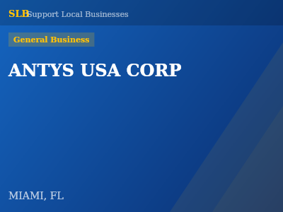 ANTYS USA CORP — General Business in MIAMI, FL