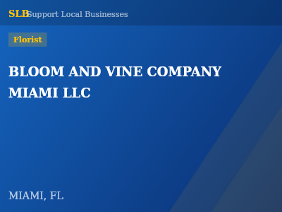 BLOOM AND VINE COMPANY MIAMI LLC — Florist in MIAMI, FL
