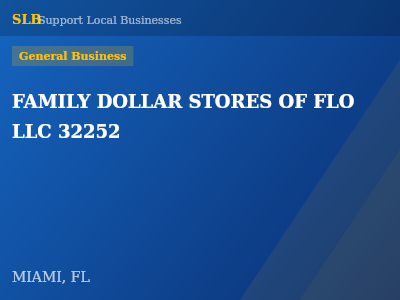 FAMILY DOLLAR STORES OF FLO  LLC 32252 — General Business in MIAMI, FL