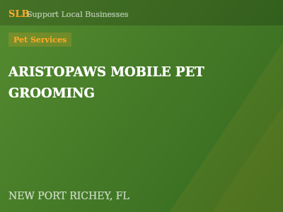 ARISTOPAWS MOBILE PET GROOMING — Pet Services in NEW PORT RICHEY, FL
