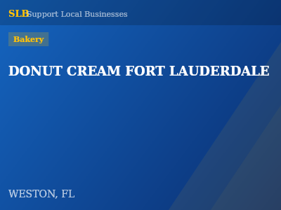 DONUT CREAM FORT LAUDERDALE — Bakery in WESTON, FL