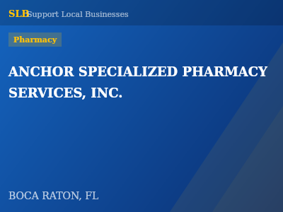 ANCHOR SPECIALIZED PHARMACY SERVICES, INC. — Pharmacy in BOCA RATON, FL
