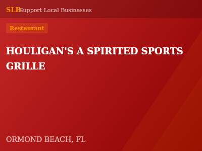 HOULIGAN'S A SPIRITED SPORTS GRILLE — Restaurant in ORMOND BEACH, FL