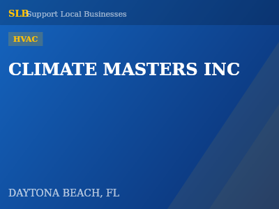 CLIMATE MASTERS INC — HVAC in DAYTONA BEACH, FL