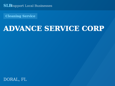 ADVANCE SERVICE CORP — Cleaning Service in DORAL, FL