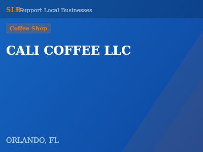 CALI COFFEE LLC — Coffee Shop in ORLANDO, FL