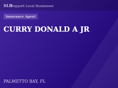 CURRY DONALD A JR — Insurance Agent in PALMETTO BAY, FL